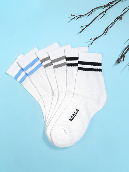 Unisex Pack of 3 Patterned Ankle-length Socks
