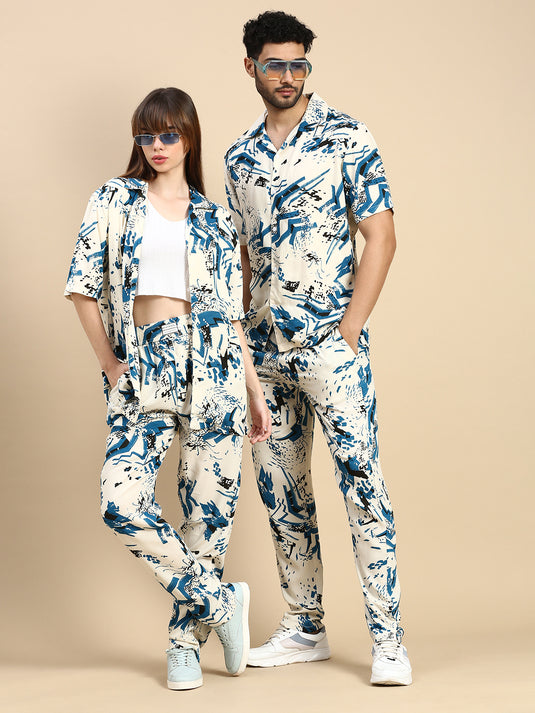 Unisex Relaxed Fit Printed Coord Set