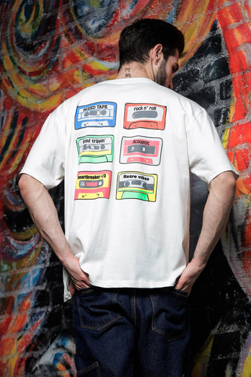 Unisex White Oversized Fit Vintage White TShirt