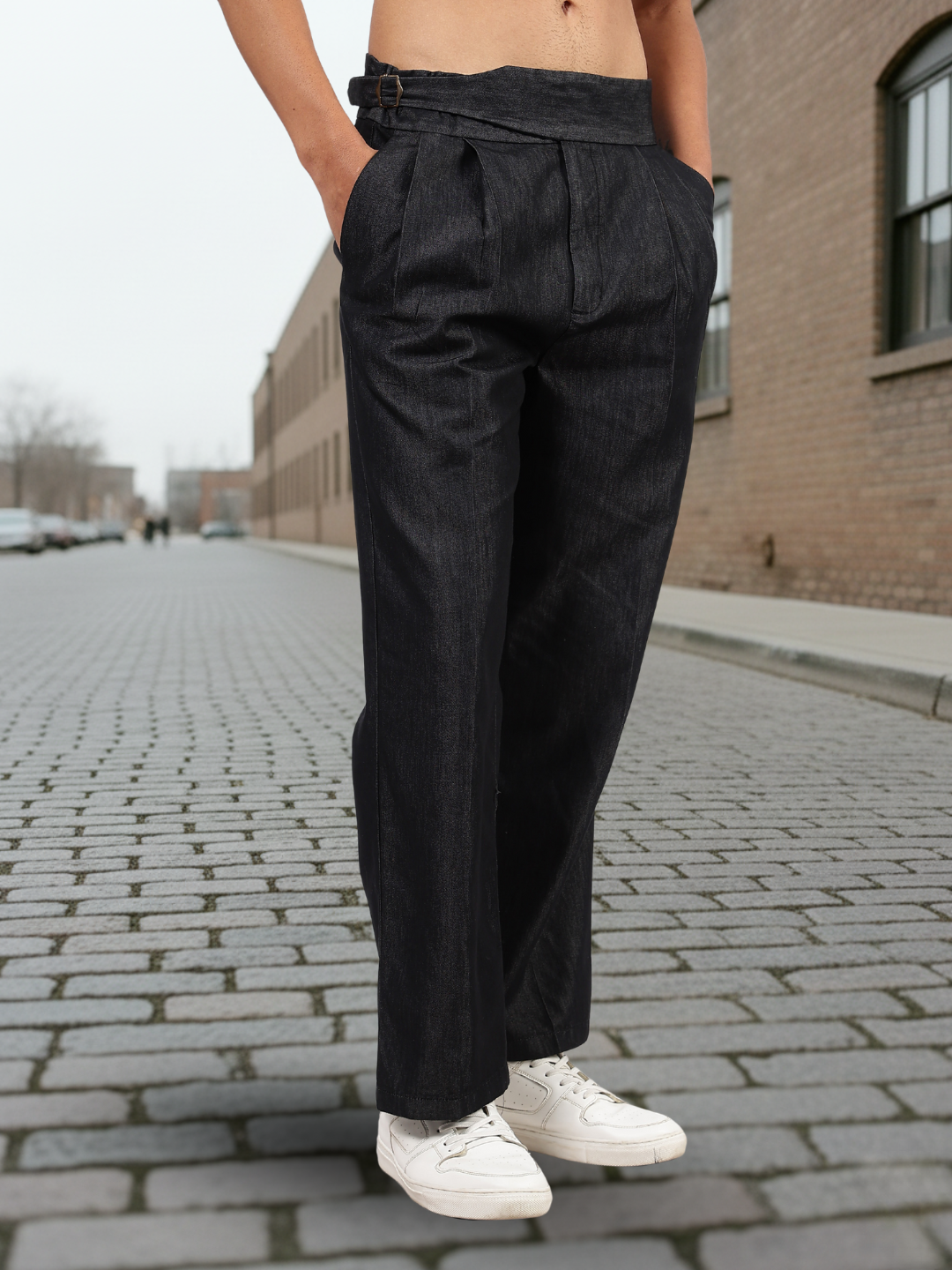 Buy Champagne Solid Linen Blend Gurkha Trousers – House of Koala