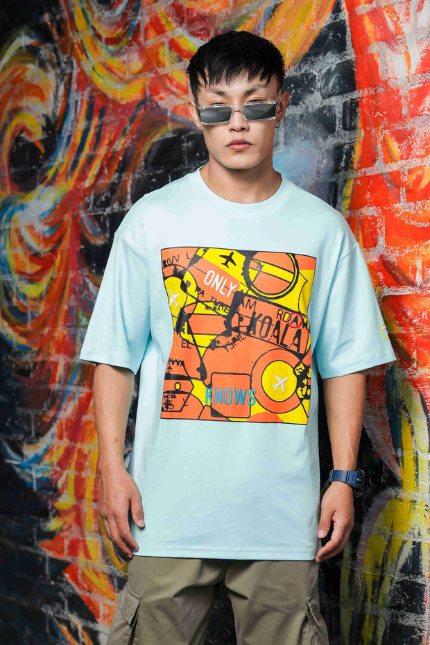 Blue Drop Shoulder Fit T-shirt