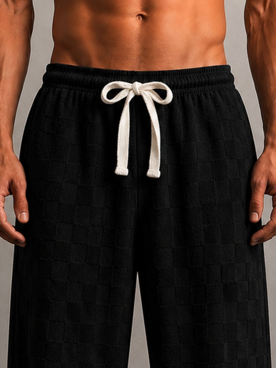 Black Textured Oversized Full Sleeve Polo Neck Tee & Trackpant Co-ord Set
