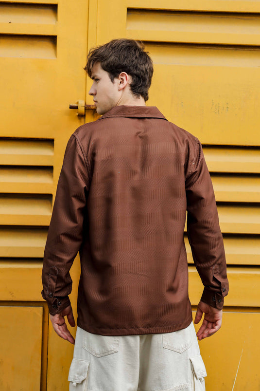 Brown Textured Shirt