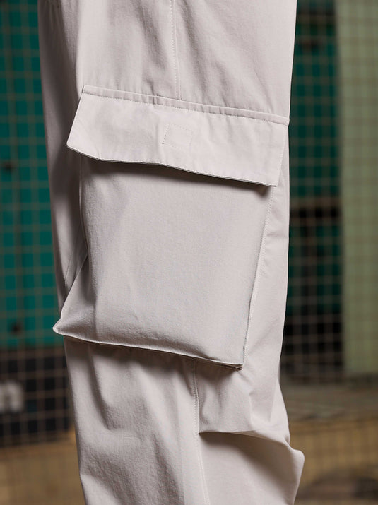 Unisex Baggy Fit Original Grey Parachute Cargo Trousers