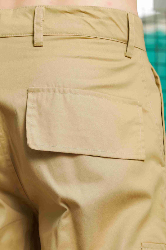 Unisex Baggy fit Khaki Baggy Cargo Trousers