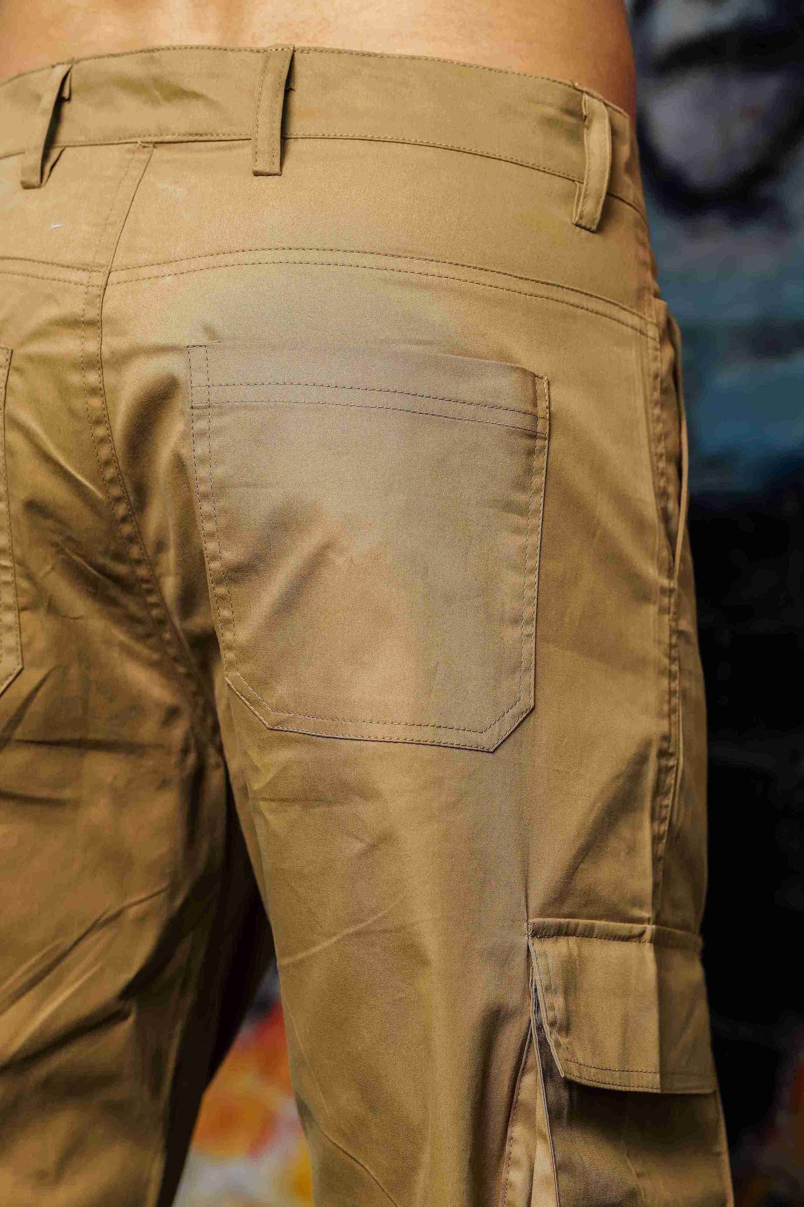 Buy Baggy Fit Khaki 8 pocket cargo Trouser Pant – House of Koala
