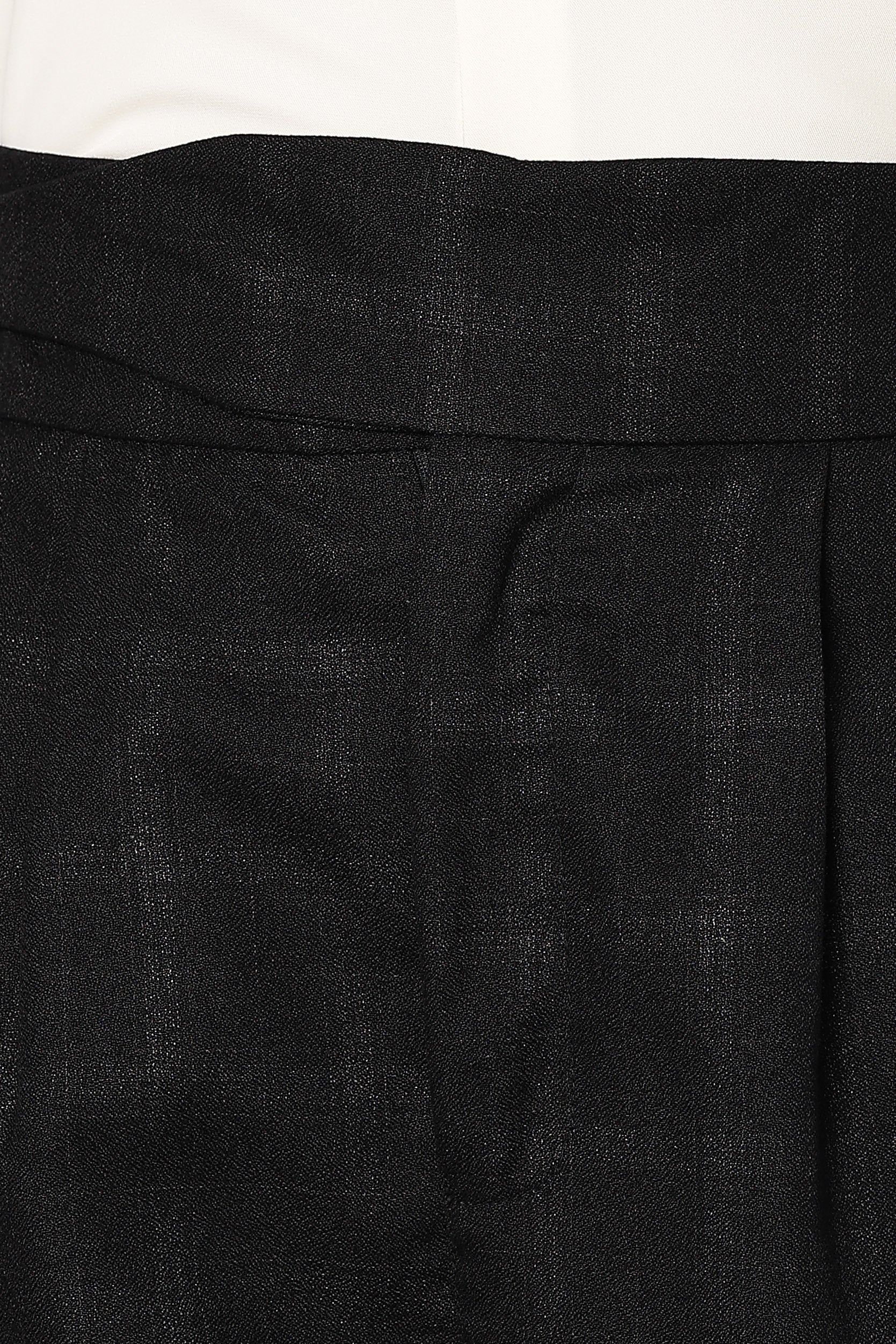 Black Premium Tweed Blend Gurkha Trousers with Double Pleated Front