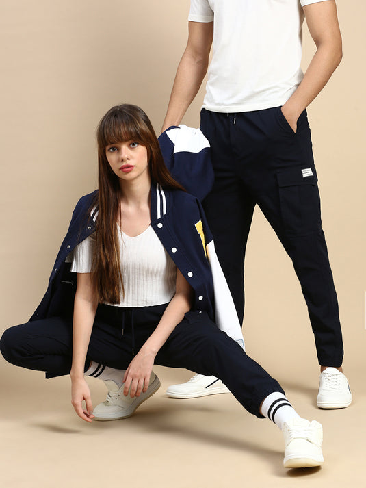 Unisex Relaxed Fit Toykep Blue Cargo Jogger