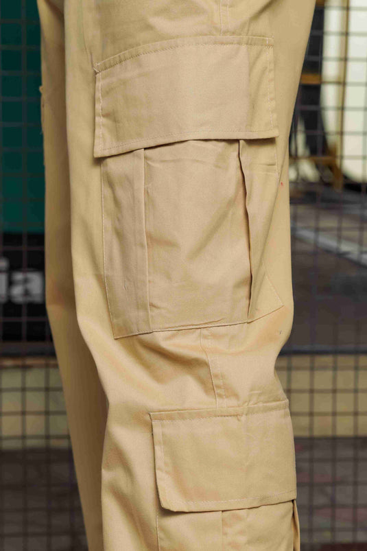 Unisex Baggy fit Khaki Baggy Cargo Trousers