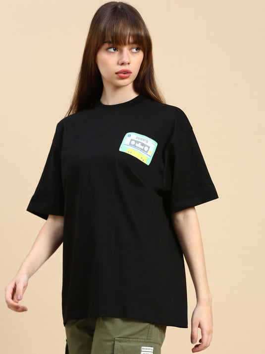 Unisex Oversized Fit Vintage Black TShirt