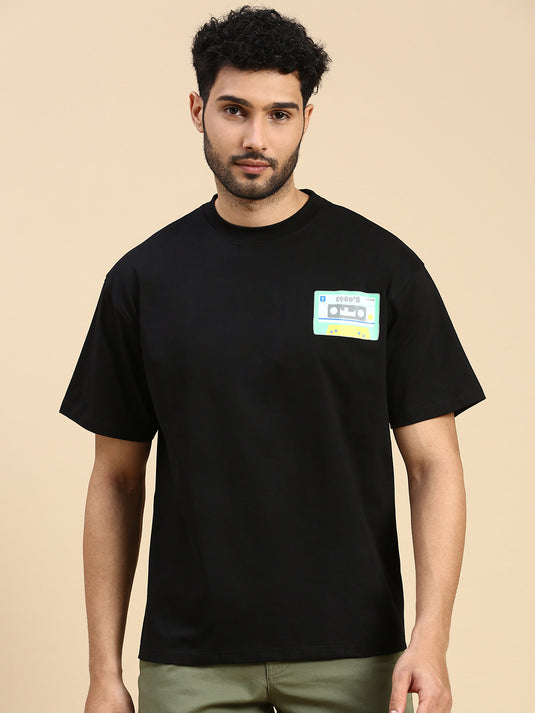 Unisex Oversized Fit Tamaño  Black TShirt