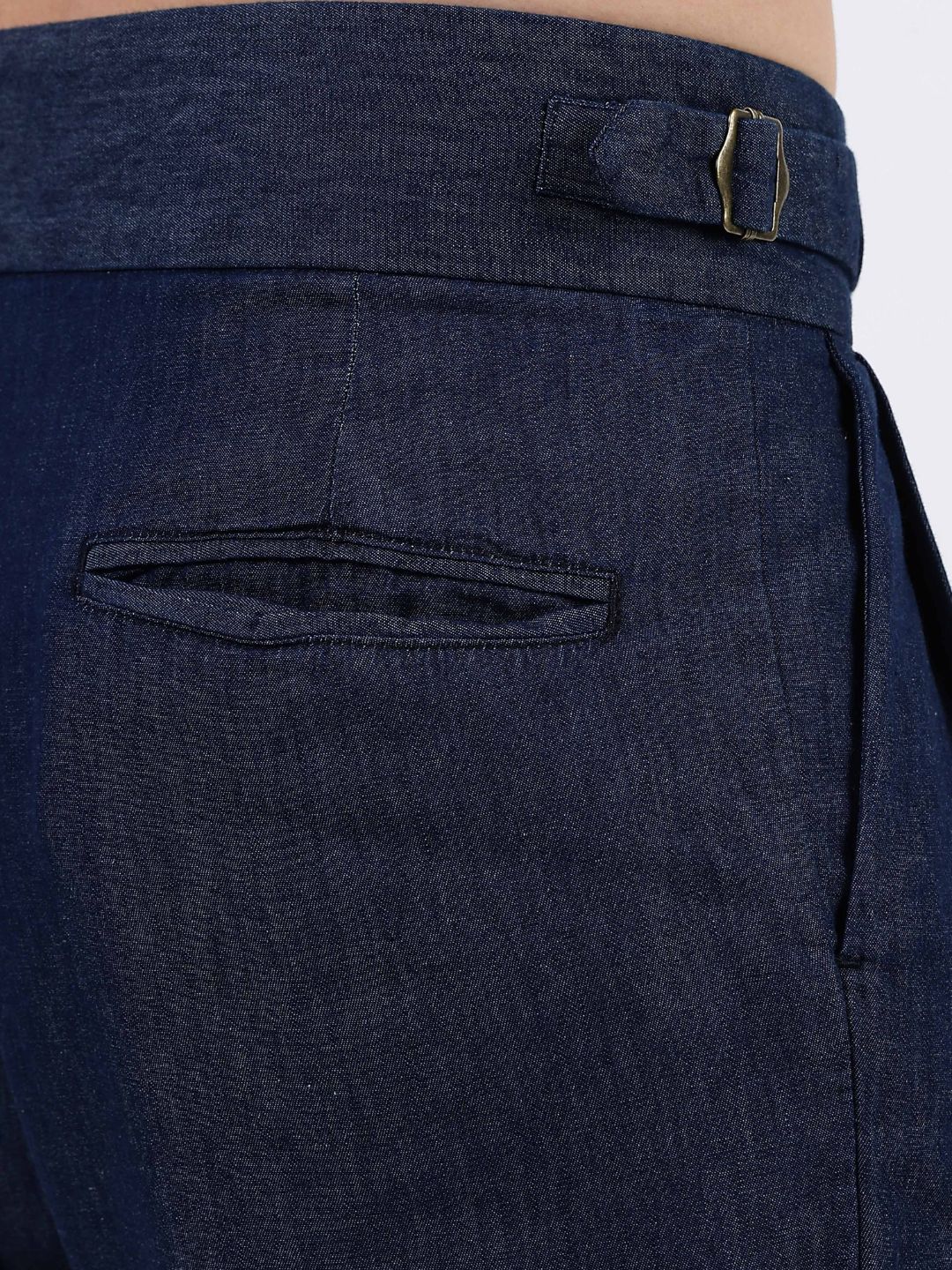 Co-Ord Set Navy Blue Premium Denim Gurkha Pant & Half Sleeve Shirt Relaxed Fit