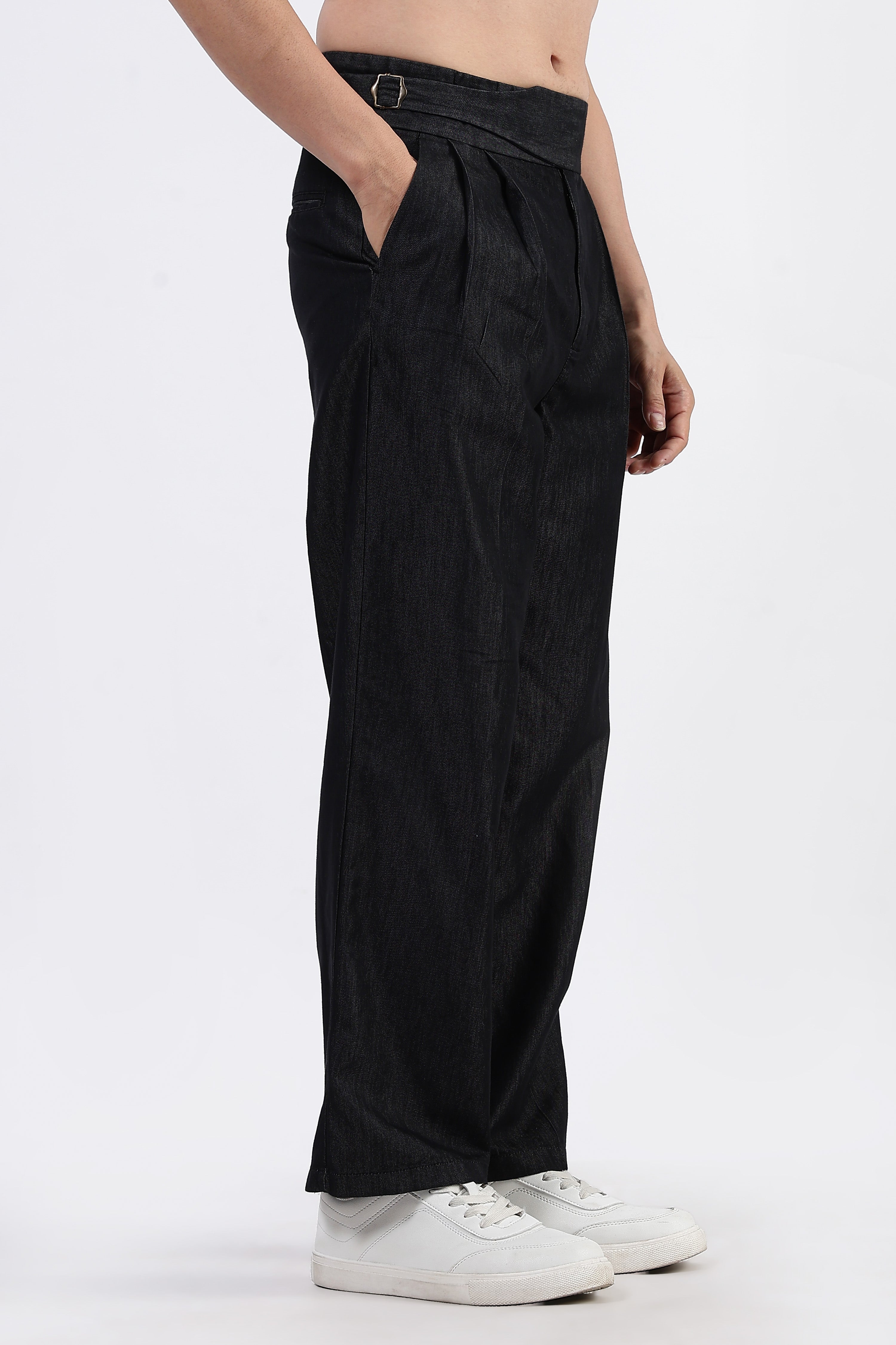 Buy Champagne Solid Linen Blend Gurkha Trousers – House of Koala