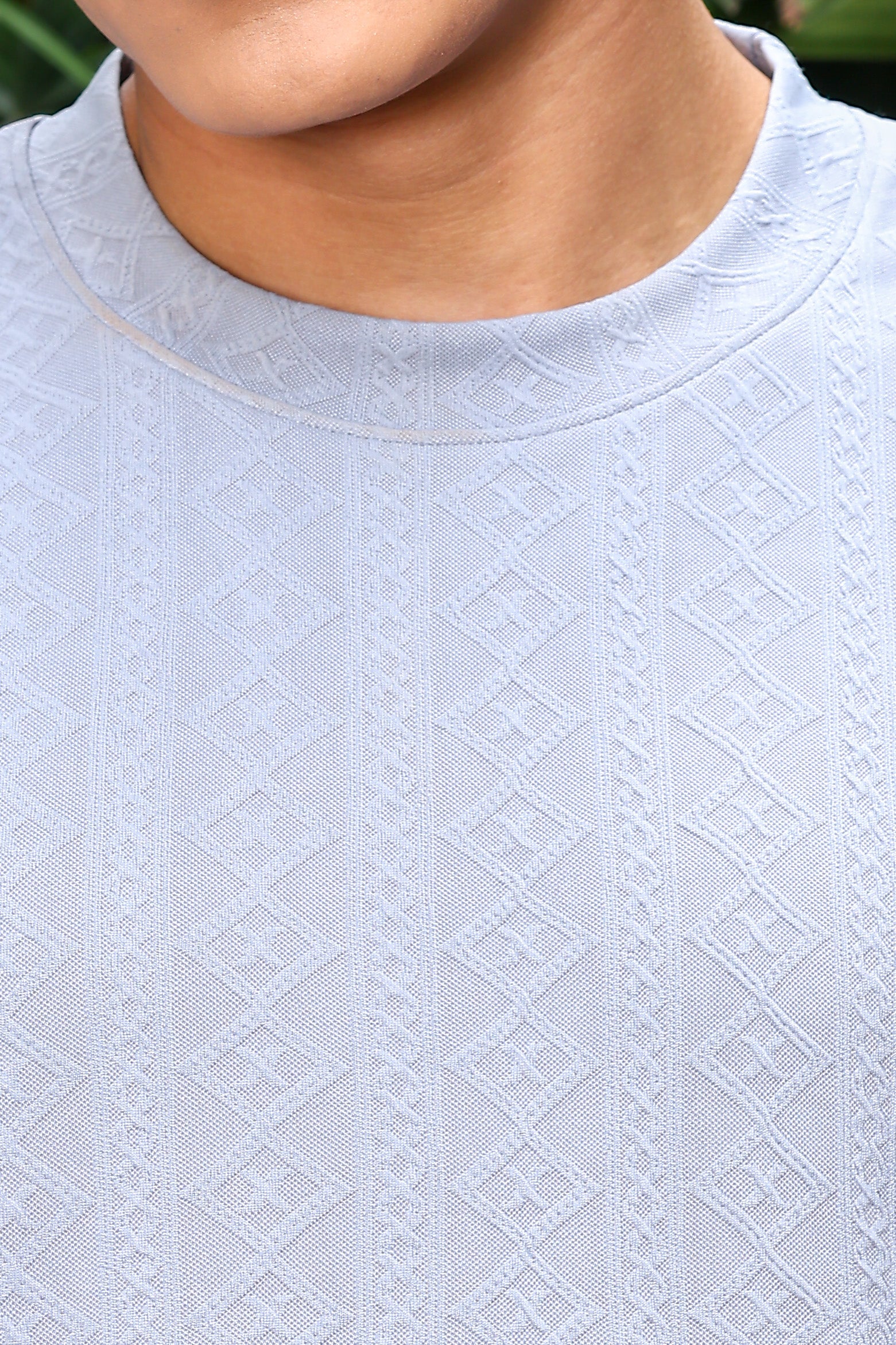 Unisex Grey Textured Oversized Round Neck Tee & Track Pant Co-ord Set