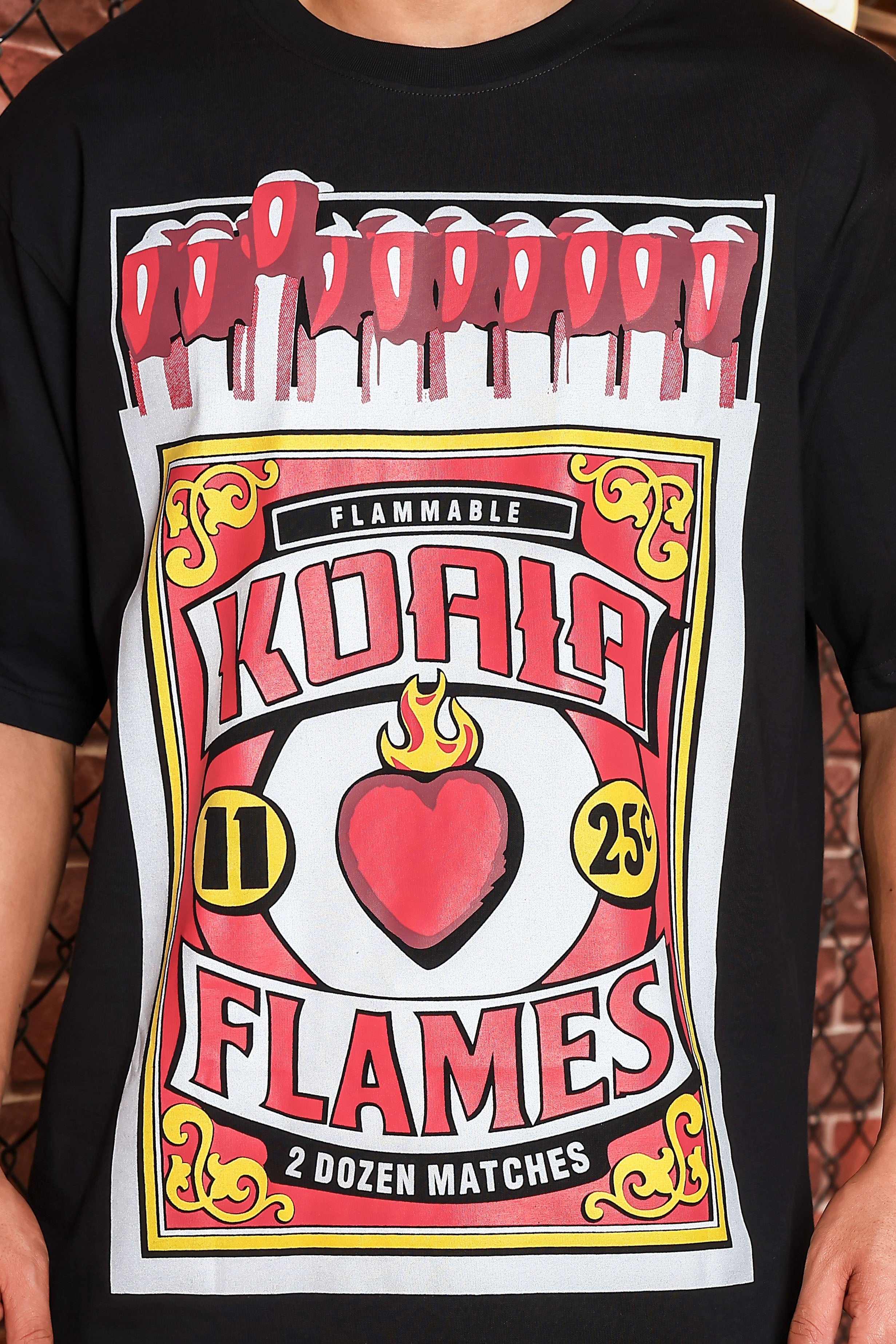 Black Oversized Printed Premium Drop-Shoulder Sleeve Pure Cotton T-shirt