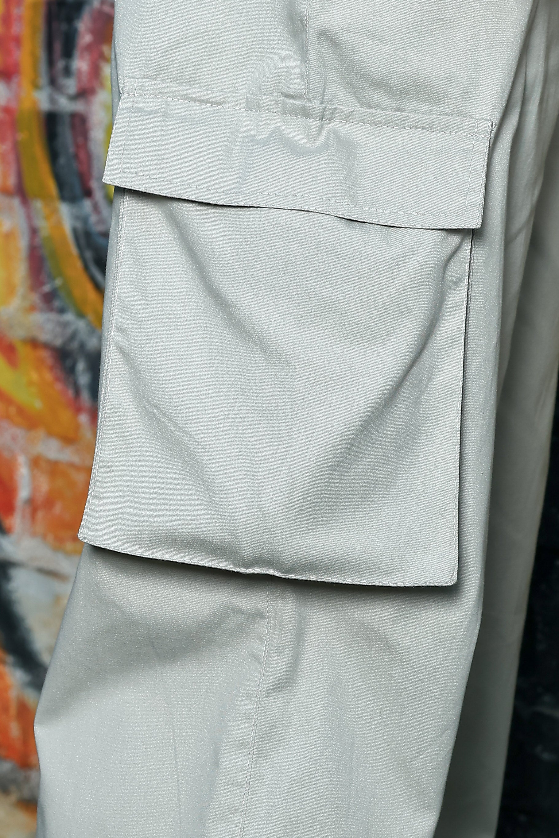 Unisex Baggy fit Grey Cargo Trousers