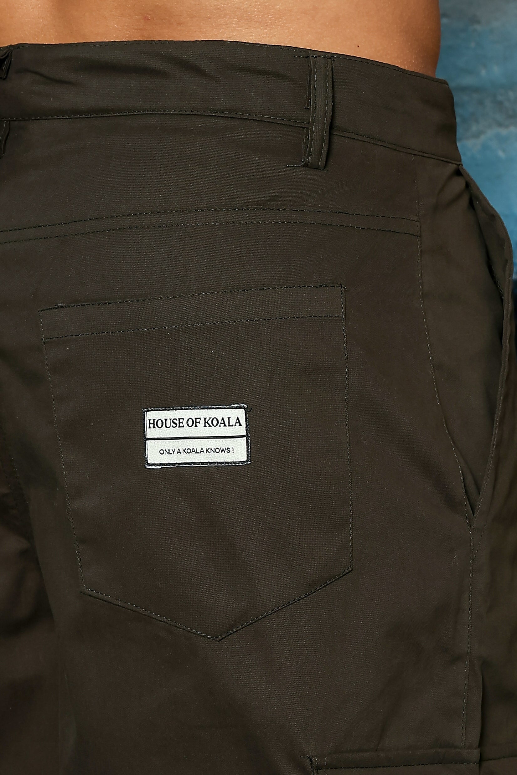 Unisex Baggy fit 6 Pocket Olive Cotton Cargo Trousers