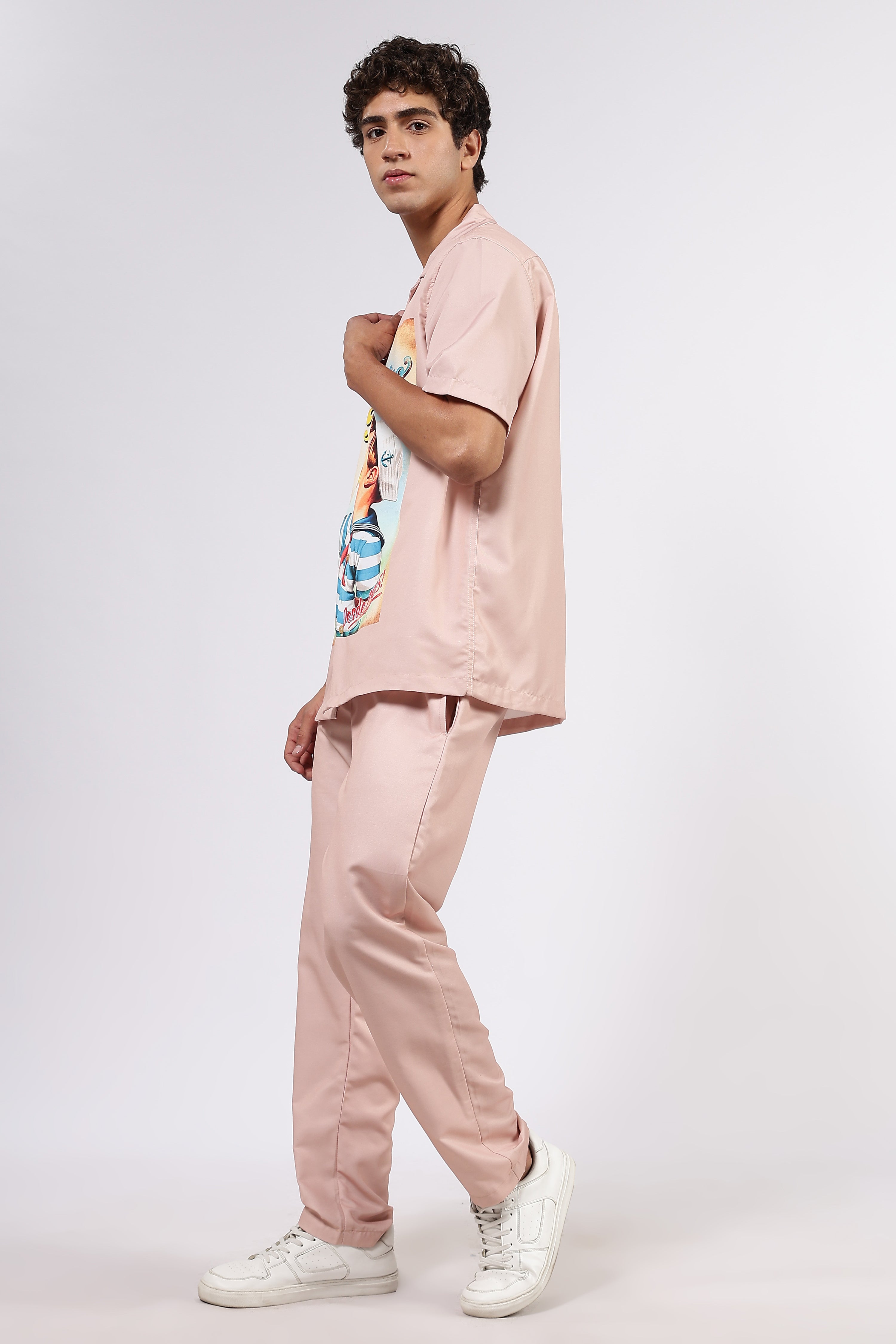 Resort Printed Cuban Shirt & All Day Lounge Pant Relaxed Fit Co-Ord Set