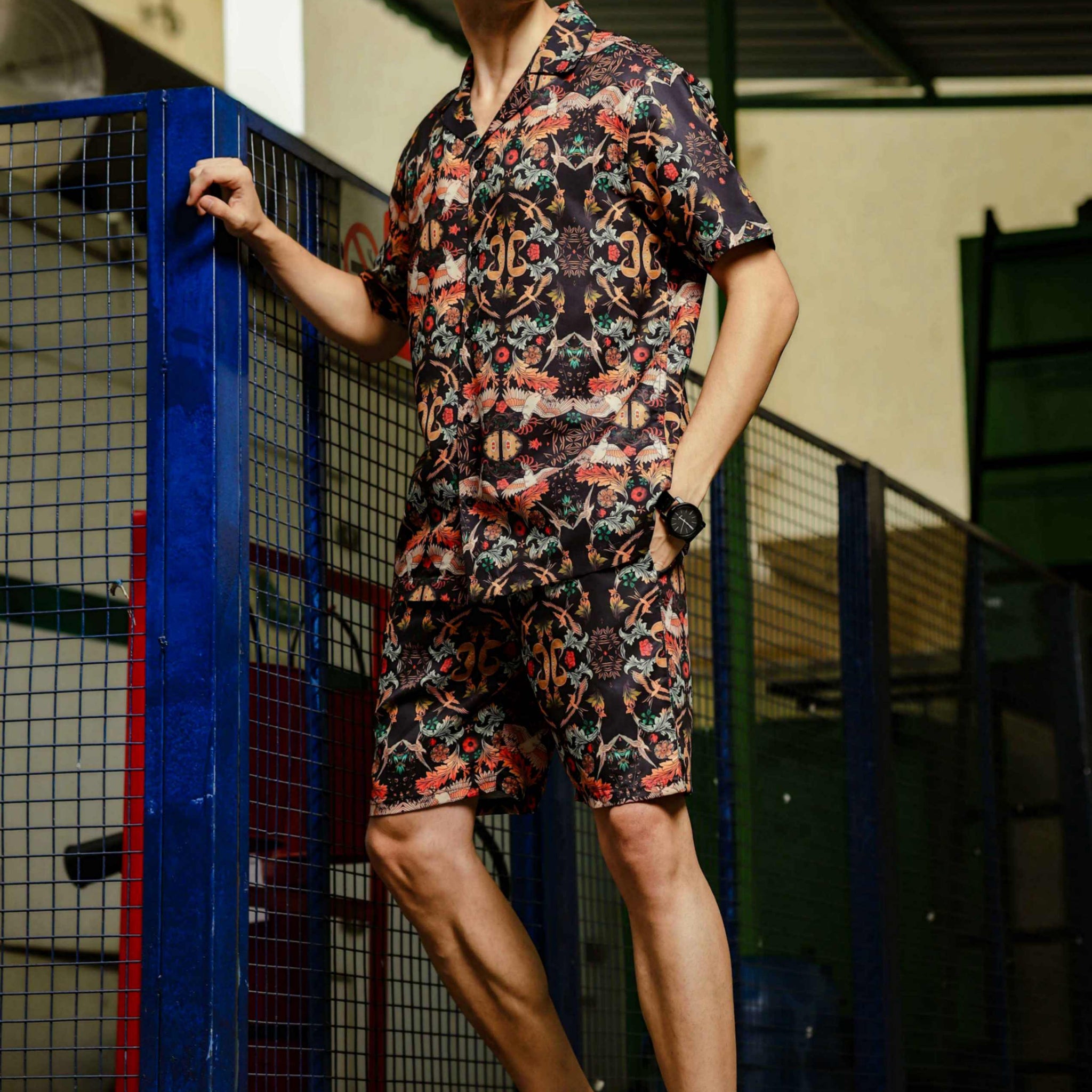 Black Abstract Printed  Co-ord Set